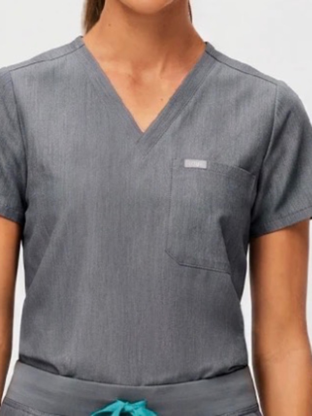 Figs graphite scrub top